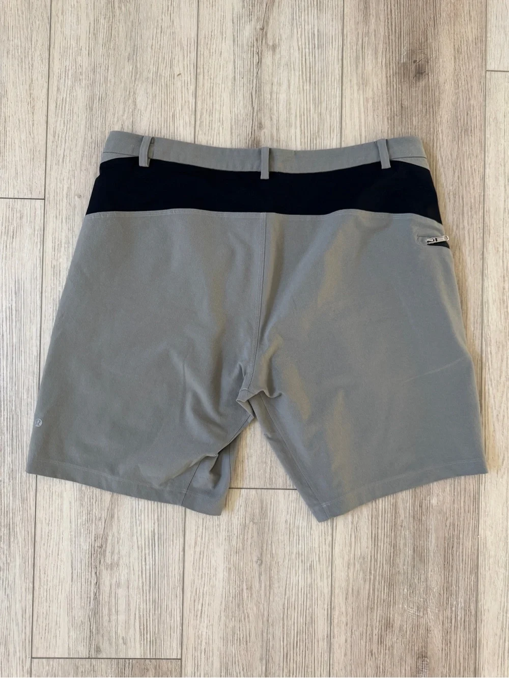 lululemon athletica Gray Athletic Shorts with Black Panels